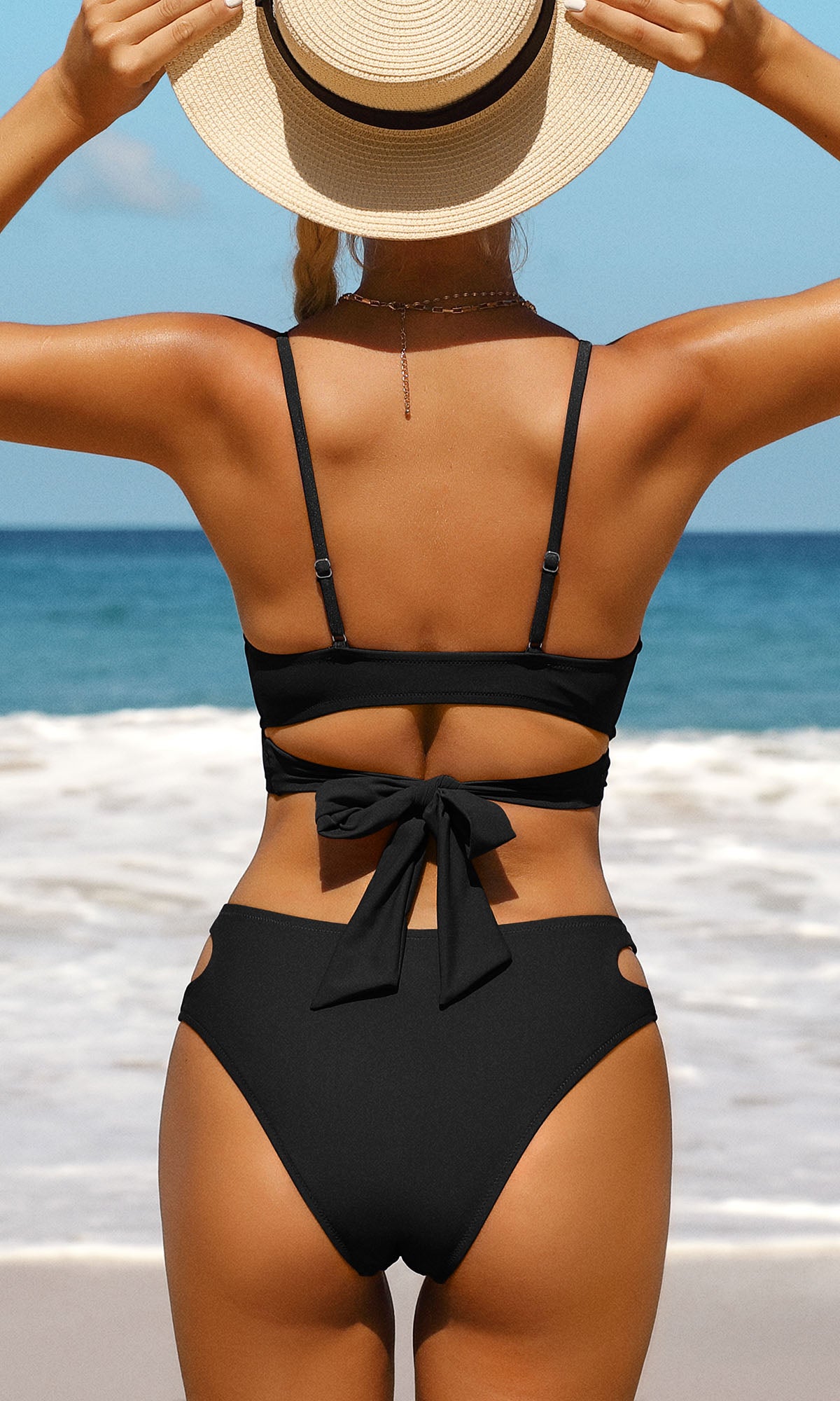 Women Keyhole Cutout Bikini Sexy Two Piece Sets