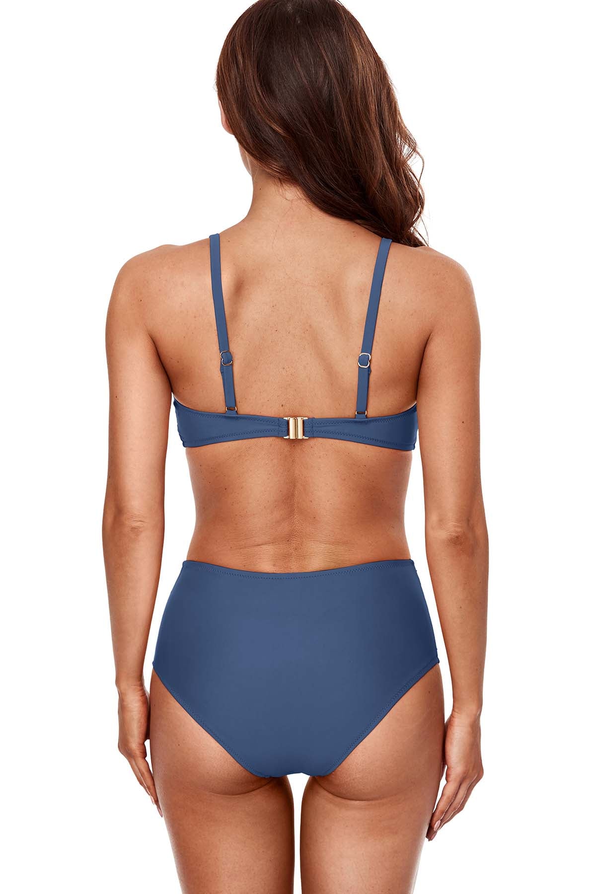 Women Starps Bikini Top With High Rise Bottoms