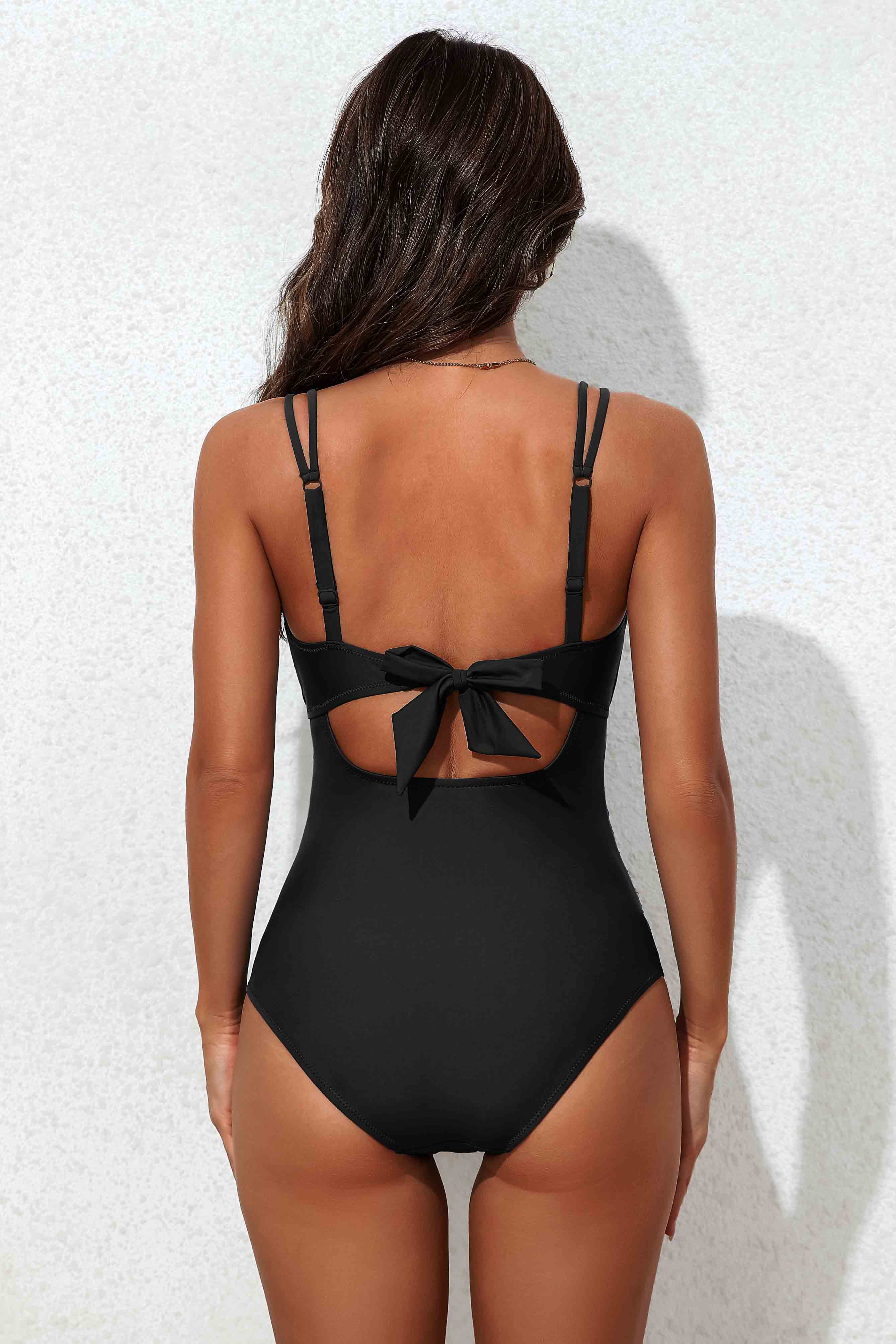 Scallop Trim Ruched Pregnancy Bathing Suit