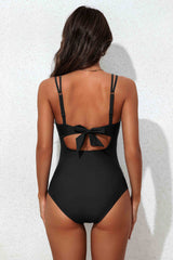 Scallop Trim Ruched Pregnancy Bathing Suit