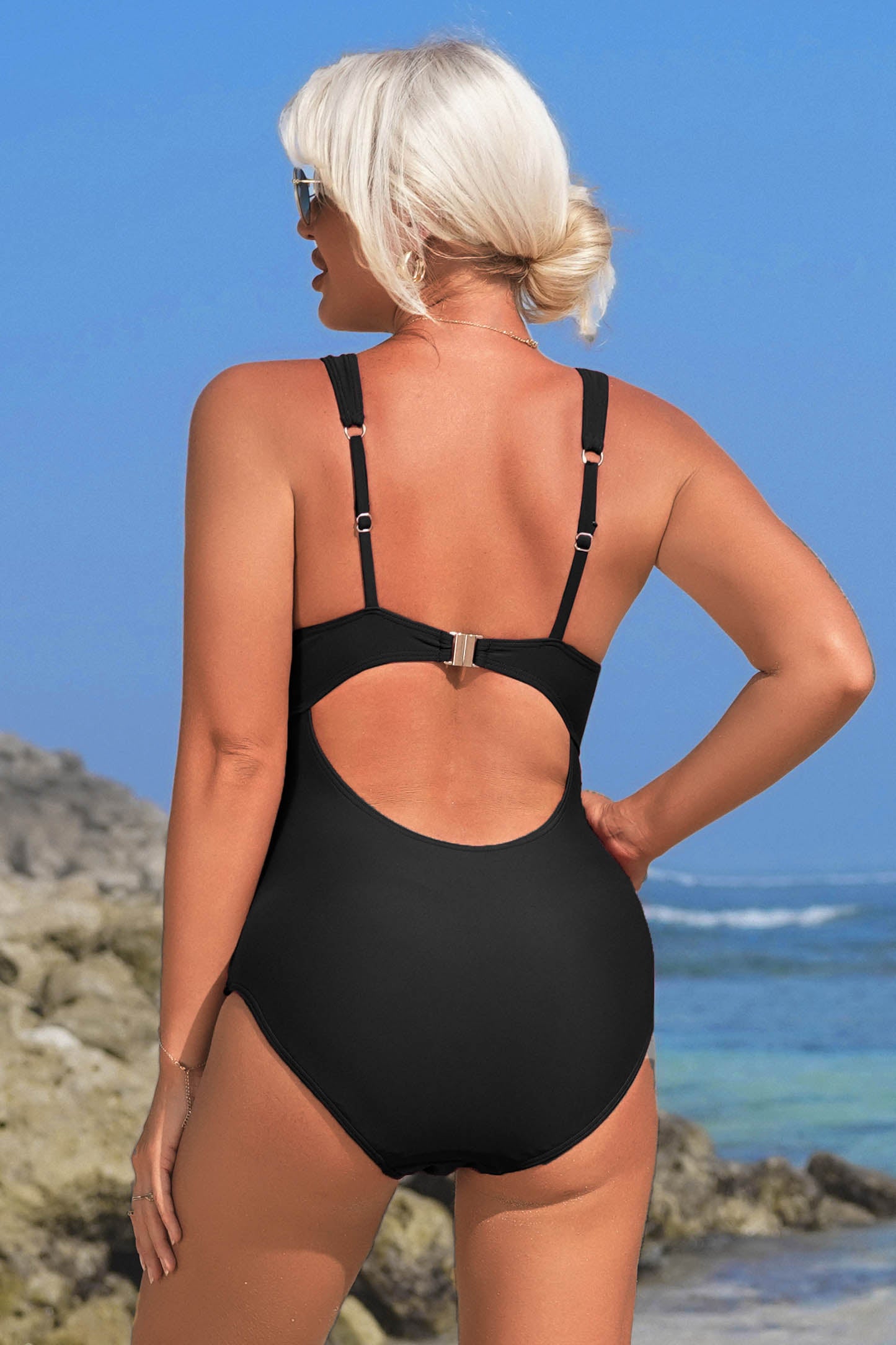 Ruched Twist One Piece Swimsuit